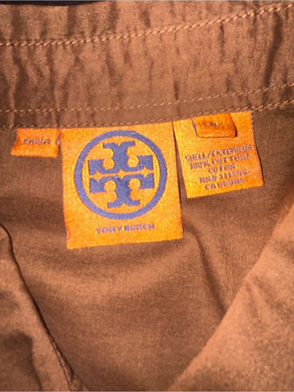 Tory Burch Brigitte Military Utility Blouse women’s size 8